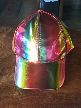 Adult Holographic Rainbow Cap - Unbranded